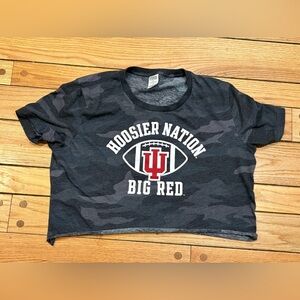 Victorias Secret Pink IU Hoosier Nation Football Women’s Crop top black  large